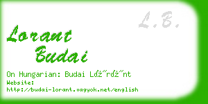 lorant budai business card